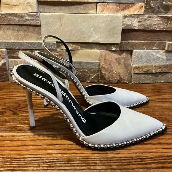 Alexander Wang White Studded Heels - Picture 4 of 11